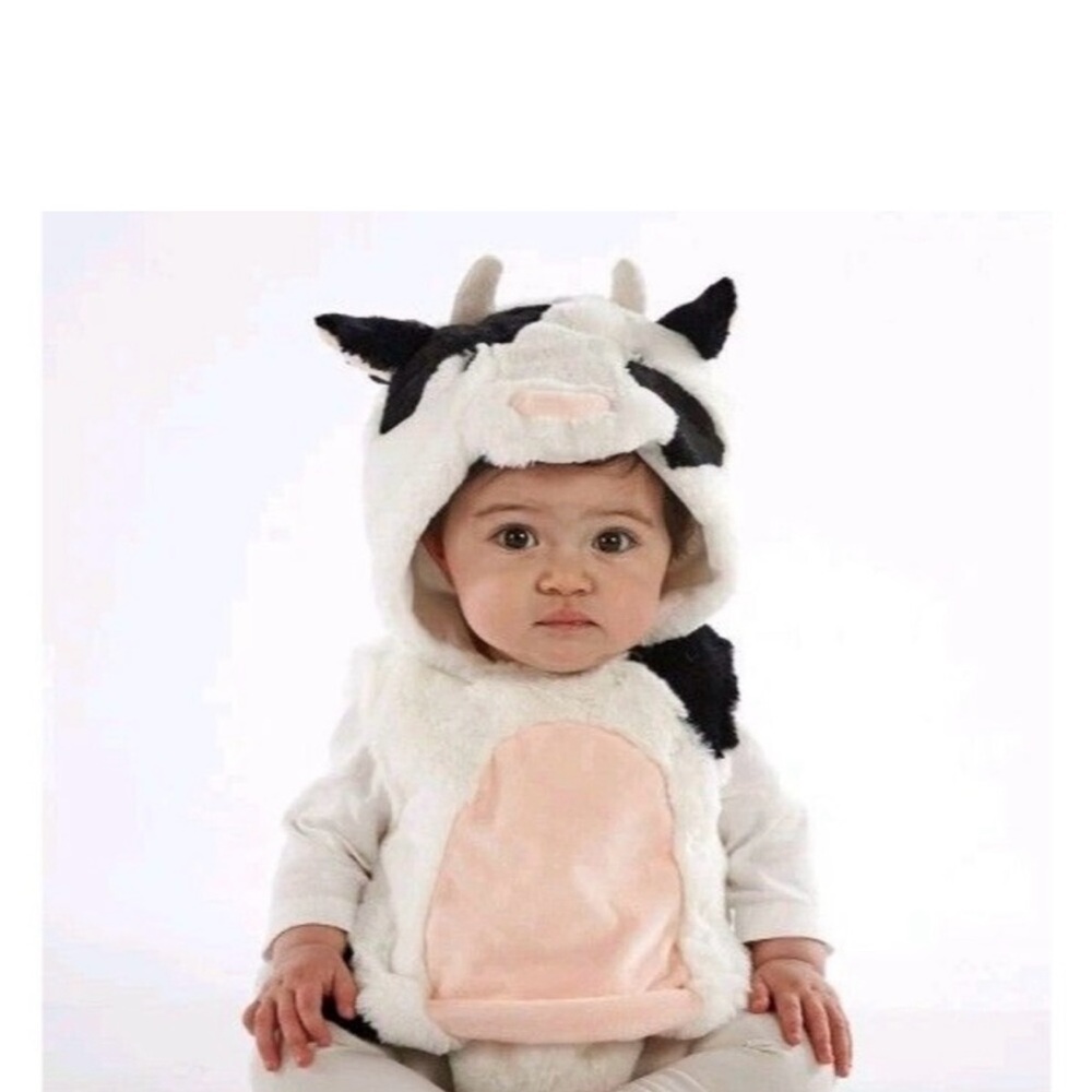 Pottery Barn Kids Cow Costume - Black, White, and Pink